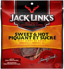 JACK LINKS JERKY SWEET & HOT BEEF (PEG BAG)