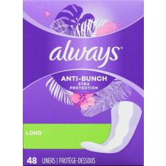 ALWAYS PANTY LINER LONG UNSCENTED