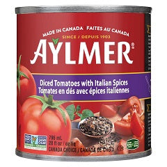 AYLMER TOMATOES DICED ITALIAN SPICES (TIN)