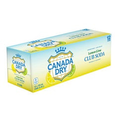CANADA DRY LEMON LIME CLUB SODA (CAN)