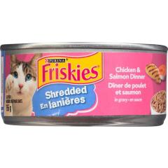 PURINA FRISKIES CAT FOOD CHICKEN SALMON DINNER (TIN)