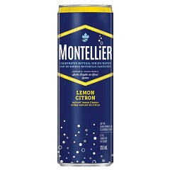 MONTELLIER CARBONATED NATURAL SPRING WATER LEMON (CAN)