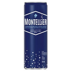 MONTELLIER CARBONATED NATURAL SPRING WATER (CAN)