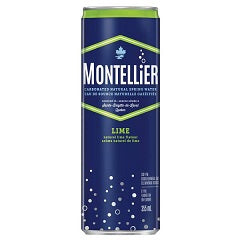 MONTELLIER CARBONATED NATURAL SPRING WATER LIME (CAN)