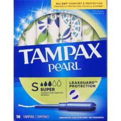 TAMPAX PEARL TAMPON SUPER UNSCENTED