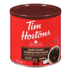 TIM HORTONS COFFEE DARK ROAST FINE GROUND (TIN)