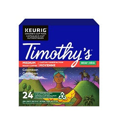 TIMOTHY'S WORLD COFFEE COLOMBIAN DECAF MEDIUM (K-CUP)