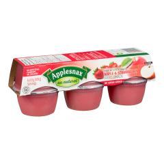 APPLESNAX APPLE/STRAWBERRY SAUCE UNSWEET. CUP (PORTION)