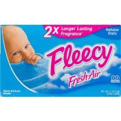 FLEECY FABRIC SOFTENER SHEETS FRESH AIR 80S (BOX)