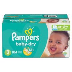 PAMPERS BABY DRY DIAPER SUPER S3