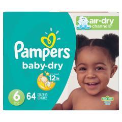 PAMPERS BABY DRY DIAPER SUPER S6